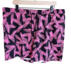 OPEN EDIT Pink & Black Men's Board Shorts - Size XL